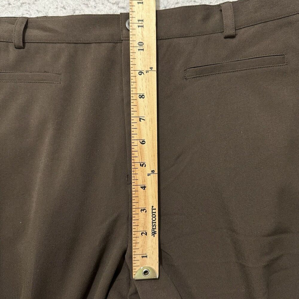 Vintage Rafaella Women's 12 Straight Leg Pants Flat Front Brown Lightweight - Picture 11 of 13